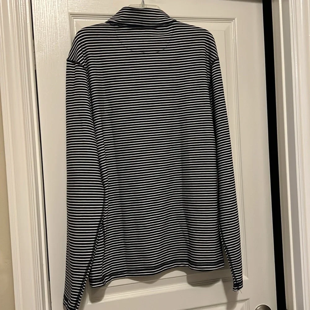NWT J Crew Striped Performance Half Zip